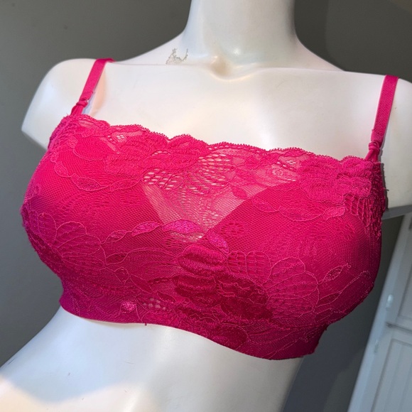 NATORI Zen Contour Lace Underwire Cami Bra In Hot Pink‎ 32DDD NWOT - Picture 3 of 12